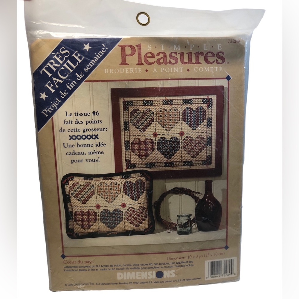 Vintage Dimensions Simple Pleasures Counted Cross Stitch Heart of the Country